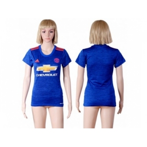 Women's Manchester United Blank Away Soccer Club Jersey