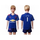 Manchester United #1 De Gea Away Kid Soccer Club Jersey1
