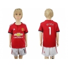 Manchester United #1 De Gea Home Kid Soccer Club Jersey