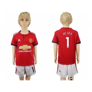Manchester United #1 De Gea Home Kid Soccer Club Jersey