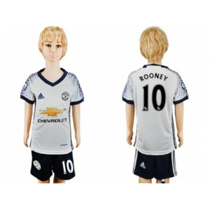 Manchester United #10 Rooney SEC Away Kid Soccer Club Jersey1