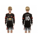 Manchester United #10 Rooney SEC Away Long Sleeves Kid Soccer Club Jersey