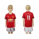 Manchester United #11 Martial Home Kid Soccer Club Jersey