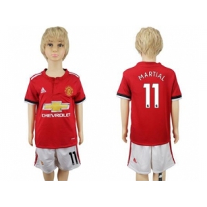 Manchester United #11 Martial Home Kid Soccer Club Jersey