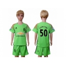 Manchester United #50 Johnstone Green Kid Soccer Club Jersey