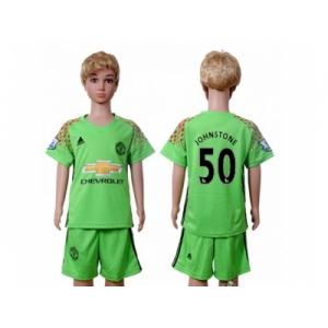 Manchester United #50 Johnstone Green Kid Soccer Club Jersey