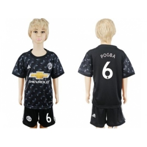 Manchester United #6 Pogba Away Kid Soccer Club Jersey