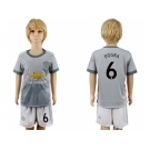 Manchester United #6 Pogba Sec Away Kid Soccer Club Jersey