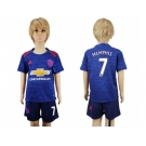 Manchester United #7 Memphis Away Kid Soccer Club Jersey1