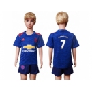 Manchester United #7 Memphis Away Kid Soccer Club Jersey