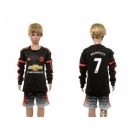 Manchester United #7 Memphis SEC Away Long Sleeves Kid Soccer Club Jersey