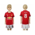 Manchester United #8 Mata Home Kid Soccer Club Jersey