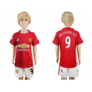 Manchester United #9 Ibrahimovic Home Kid Soccer Club Jersey1