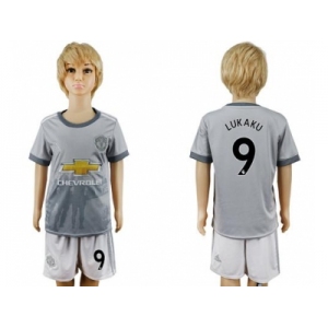 Manchester United #9 Lukaku Sec Away Kid Soccer Club Jersey