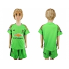 Manchester United Blank Green Kid Soccer Club Jersey
