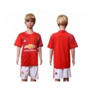 Manchester United Blank Home Kid Soccer Club Jersey1