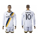 Los Angeles Galaxy #10 Donovan Home Long Sleeves Soccer Club Jersey