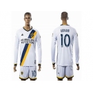 Los Angeles Galaxy #10 GIOVANI White Home Long Sleeves Soccer Club Jersey