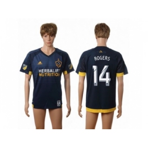 Los Angeles Galaxy #14 Rogers Away Soccer Club Jersey 3