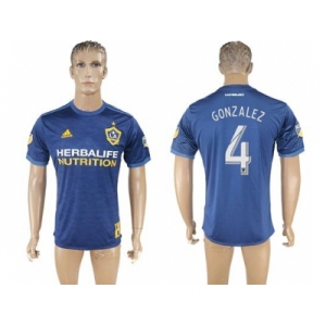 Los Angeles Galaxy #4 Gonzalez Away Soccer Club Jersey 1