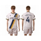 Los Angeles Galaxy #4 Gonzalez Home Soccer Club Jersey 1