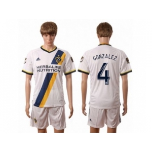 Los Angeles Galaxy #4 Gonzalez Home Soccer Club Jersey 1