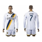 Los Angeles Galaxy #7 Keane Home Long Sleeves Soccer Club Jersey