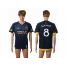 Los Angeles Galaxy #8 Gerrard Away Soccer Club Jersey 3