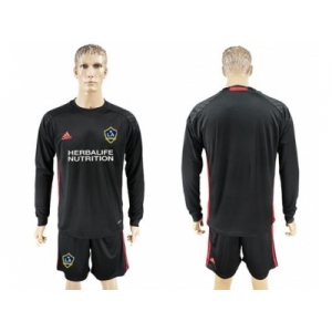 Los Angeles Galaxy Blank Black Goalkeeper Long Sleeves Soccer Club Jersey