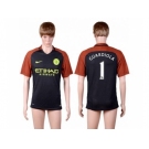 Manchester City #1 Guardiola Away Soccer Club Jersey