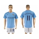 Manchester City #11 Kolarov Home Soccer Club Jersey1