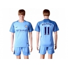 Manchester City #11 Kolarov Home Soccer Club Jersey2