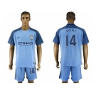 Manchester City #14 Bony Home Soccer Club Jersey1