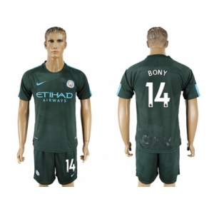 Manchester City #14 Bony Sec Away Soccer Club Jersey