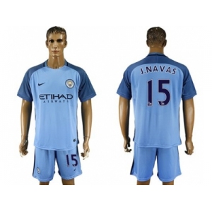 Manchester City #15 J.Navas Home Soccer Club Jersey1