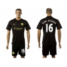 Manchester City #16 Kun Aguero Away Soccer Club Jersey