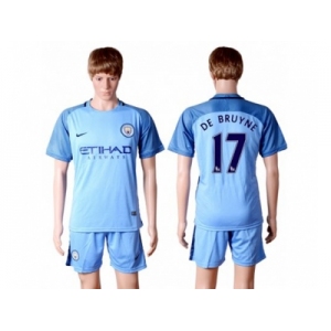 Manchester City #17 De Bruyne Home Soccer Club Jersey2