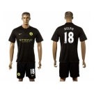 Manchester City #18 Delph Away Soccer Club Jersey2