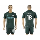 Manchester City #18 Delph Sec Away Soccer Club Jersey