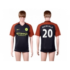 Manchester City #20 Mangala Away Soccer Club Jersey1