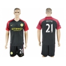 Manchester City #21 Silva Away Soccer Club Jersey