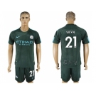 Manchester City #21 Silva Sec Away Soccer Club Jersey