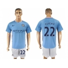 Manchester City #22 Clichy Home Soccer Club Jersey1