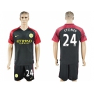 Manchester City #24 Stones Away Soccer Club Jersey