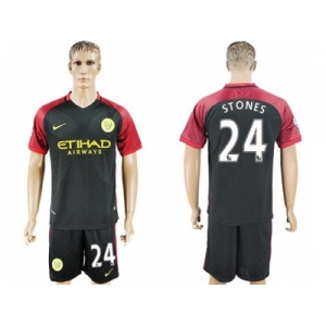 Manchester City #24 Stones Away Soccer Club Jersey