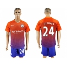 Manchester City #24 Stones Sec Away Soccer Club Jersey