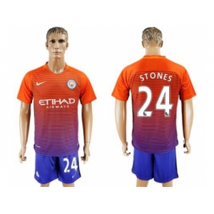 Manchester City #24 Stones Sec Away Soccer Club Jersey