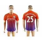 Manchester City #25 Fernandinho Sec Away Soccer Club Jersey1