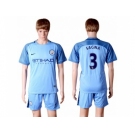 Manchester City #3 Sagna Home Soccer Club Jersey2