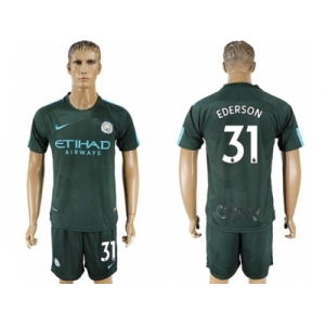 Manchester City #31 Ederson Sec Away Soccer Club Jersey